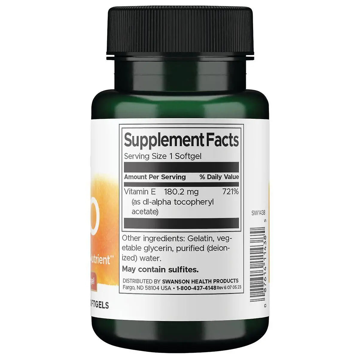 Vitamin E 400 IU 60 softgels Swanson Noop Life