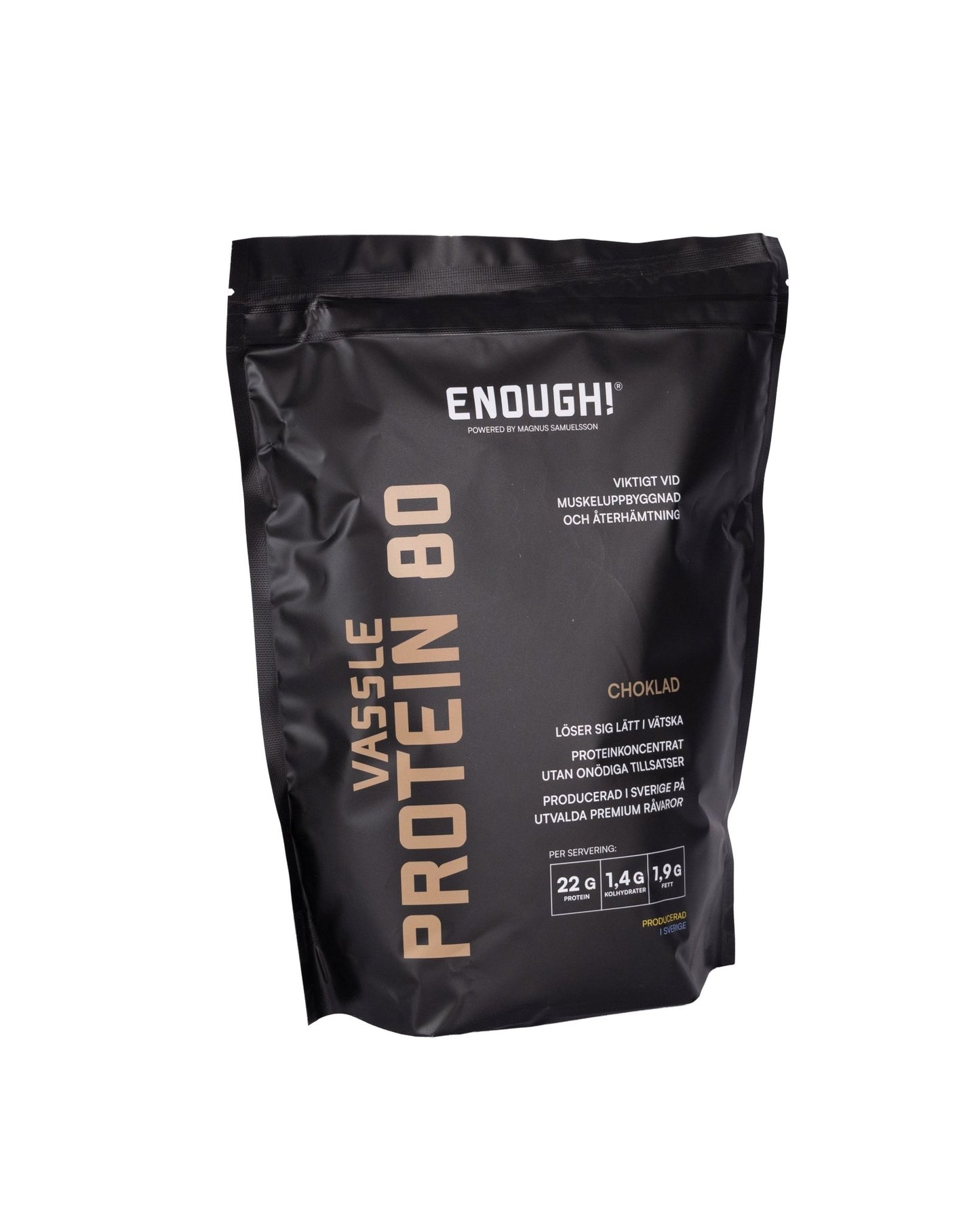 Enough Proteinkoncentrat 80 Choklad 1 kg - TRÄNING & PERFORMANCE BUTIKEN