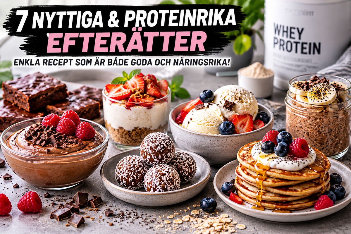7 nyttiga & proteinrika efterrätter – Enkla recept - TRÄNING & PERFORMANCE BUTIKEN