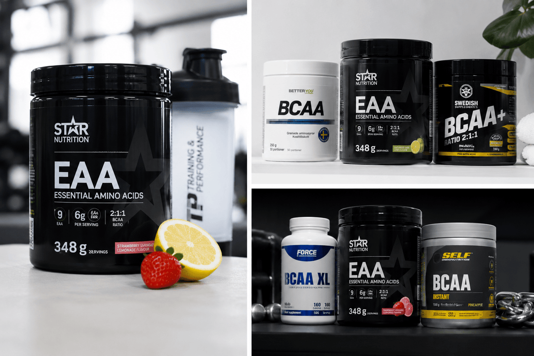 Aminosyror – EAA, BCAA och aminosyror för träning | TPbutiken - TRÄNING & PERFORMANCE BUTIKEN