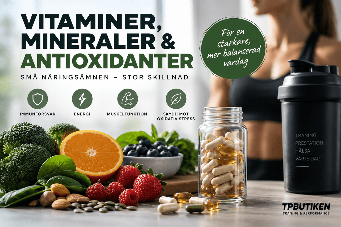 Vitaminer, mineraler & antioxidanter – Guide - TRÄNING & PERFORMANCE BUTIKEN