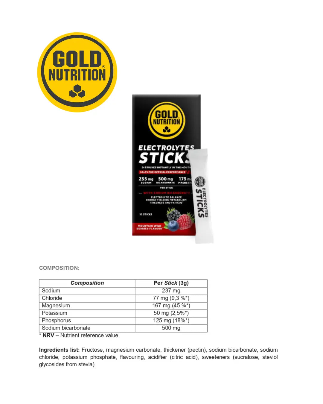 Electrolytes Sticks – Återställ vätskebalansen snabbt och effektivt GoldNutrition.se
