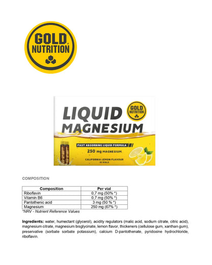 FLYTANDE MAGNESIUM - Flytande Magnesium i smidiga doser GoldNutrition.se