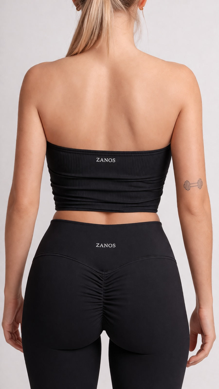 NOIR Bandeau Top Black Ribbed