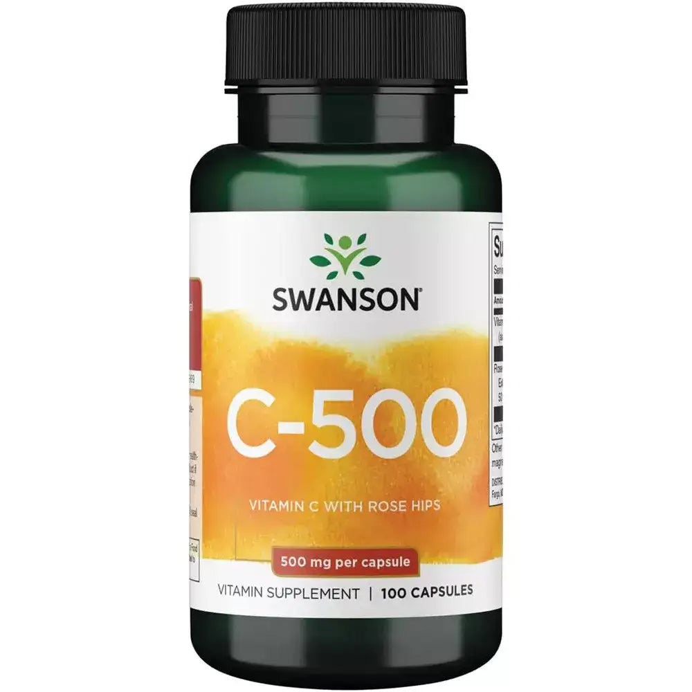 Swanson Vitamin C 500 mg med Nypon 100 Kapslar Noop Life