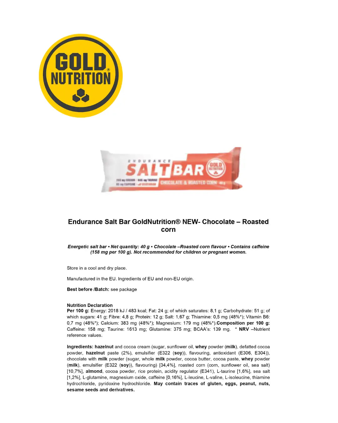 TOTAL ENERGY SALT BAR – Salta energibars för uthållighet och fokus GoldNutrition.se