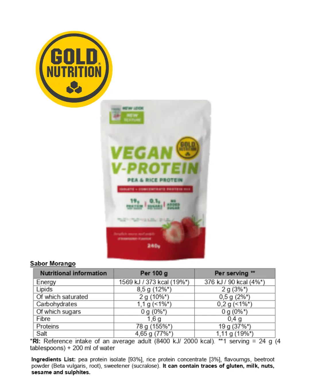 V-PROTEIN 240G GoldNutrition.se