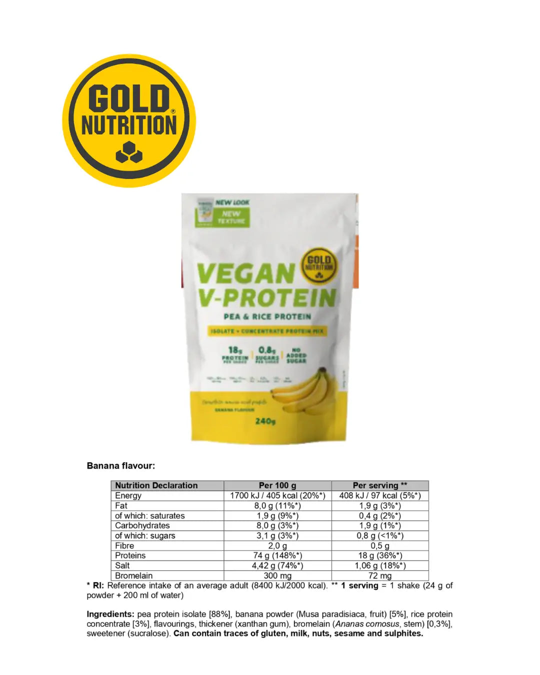 V-PROTEIN 240G GoldNutrition.se