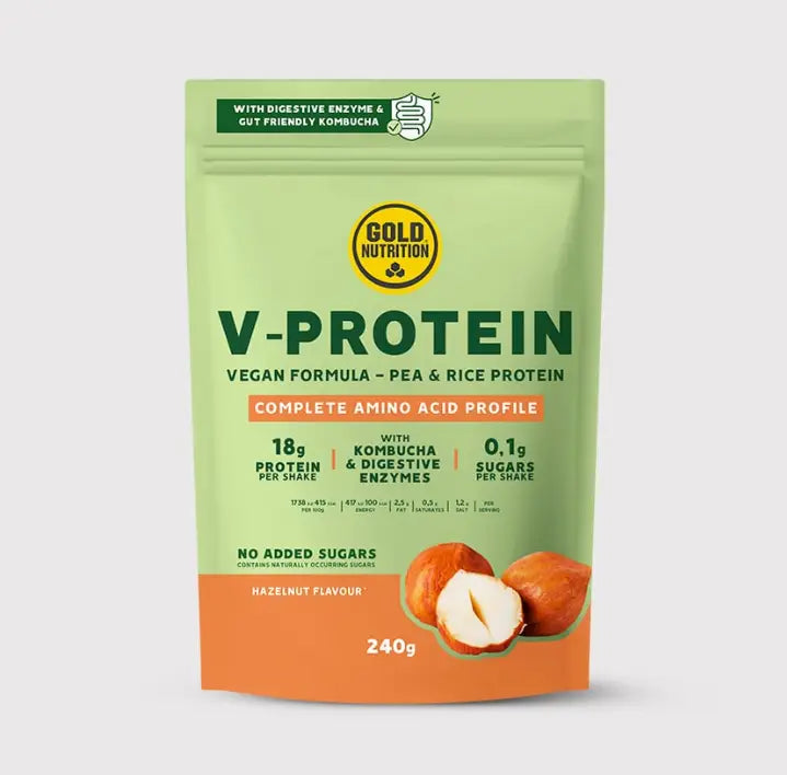 V-PROTEIN  – Växtbaserat protein med extra stöd för magen GoldNutrition.se
