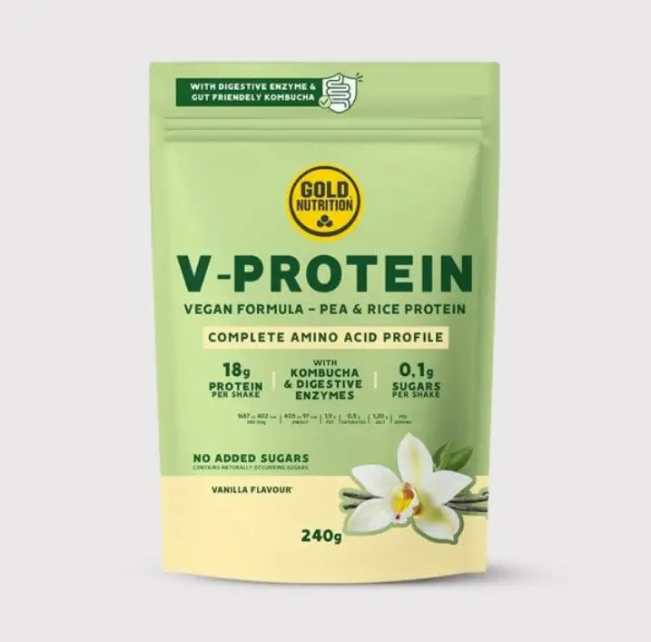V-PROTEIN  – Växtbaserat protein med extra stöd för magen GoldNutrition.se