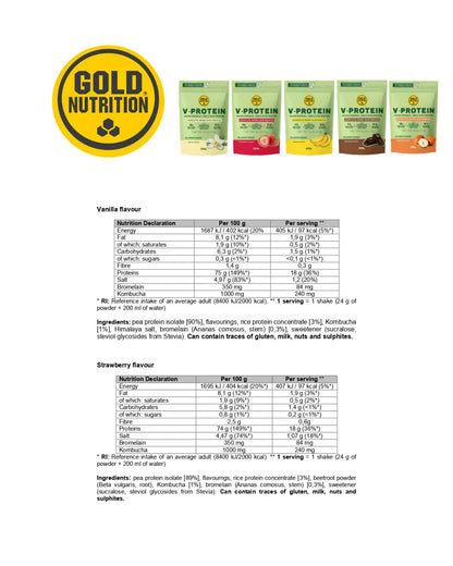 V-PROTEIN  – Växtbaserat protein med extra stöd för magen GoldNutrition.se