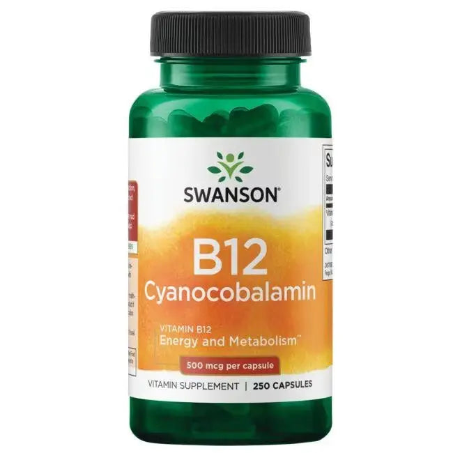 Vitamin B12 500 mcg, 250 kapslar Swanson Noop Life