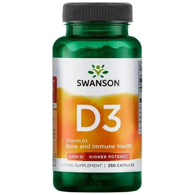 Vitamin D3 2000 IU 250 kapslar Swanson Noop Life