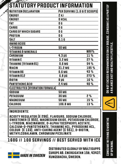 Blue Raspberry (100 servings) - TRÄNING & PERFORMANCE BUTIKEN
