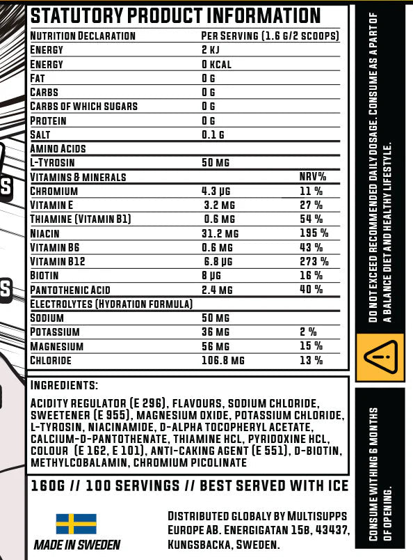 Blue Raspberry Vanilla by Smilla The Hurricane (100 servings) - TRÄNING & PERFORMANCE BUTIKEN