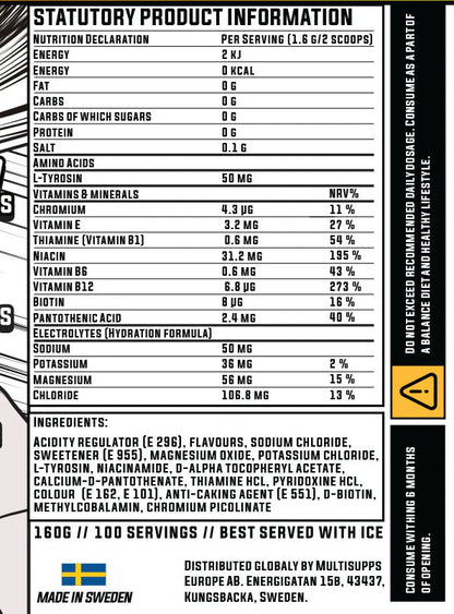 Blue Raspberry Vanilla by Smilla The Hurricane (100 servings) - TRÄNING & PERFORMANCE BUTIKEN