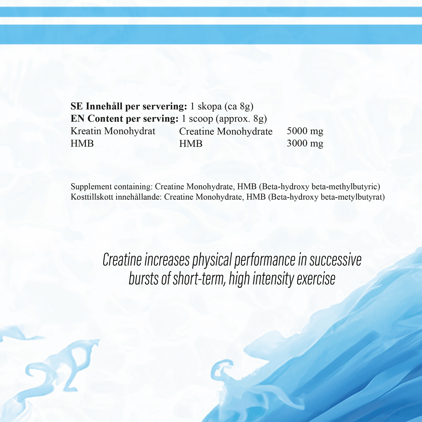 Creatine + HMB 240g - TRÄNING & PERFORMANCE BUTIKEN