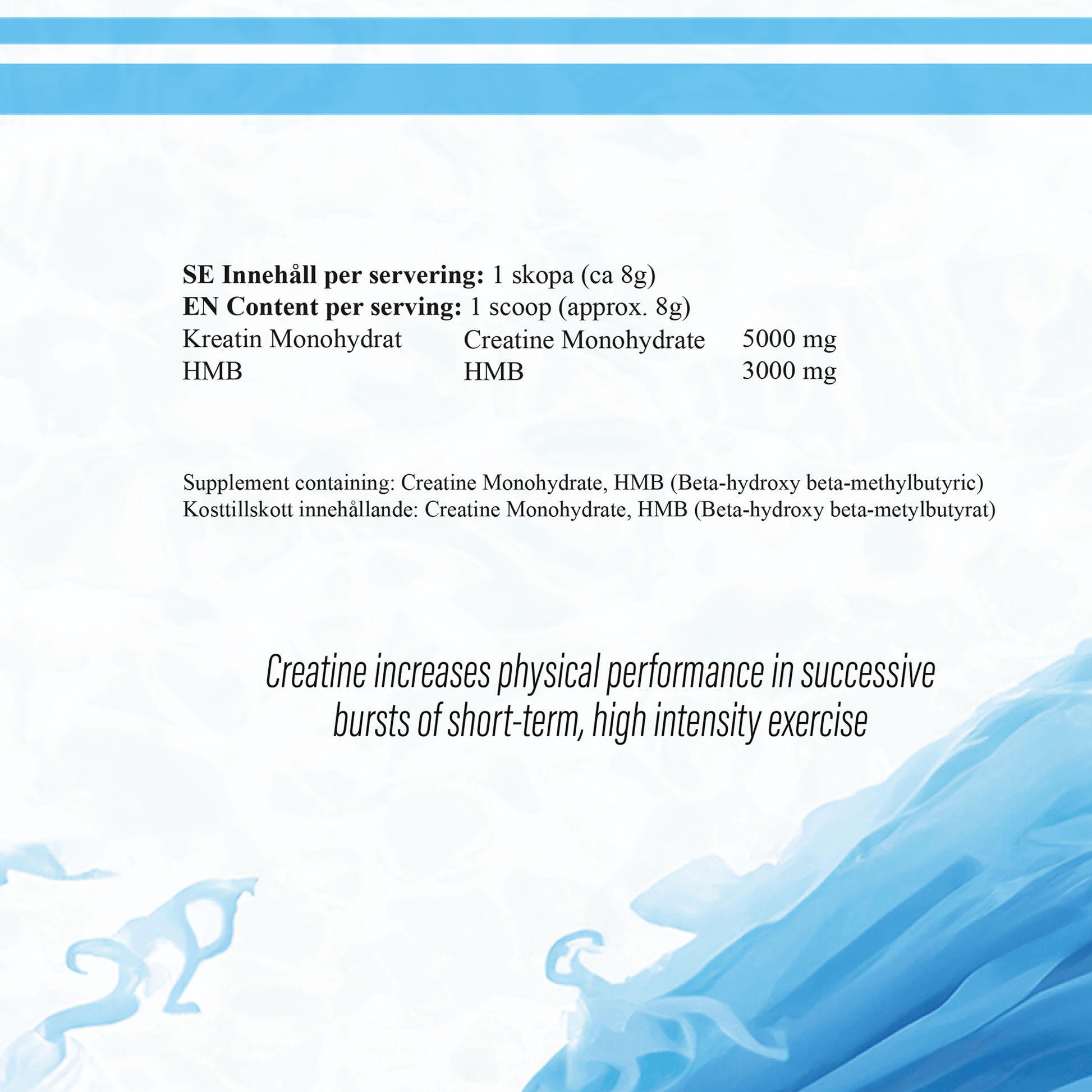 Creatine + HMB 240g - TRÄNING & PERFORMANCE BUTIKEN