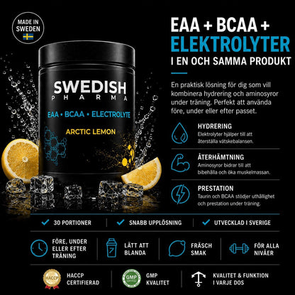 EAA + BCAA + Elektrolyter - Arctic Lemon - TRÄNING & PERFORMANCE BUTIKEN