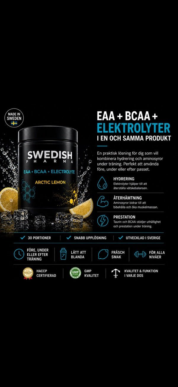 EAA + BCAA + Elektrolyter - Arctic Lemon - TRÄNING & PERFORMANCE BUTIKEN