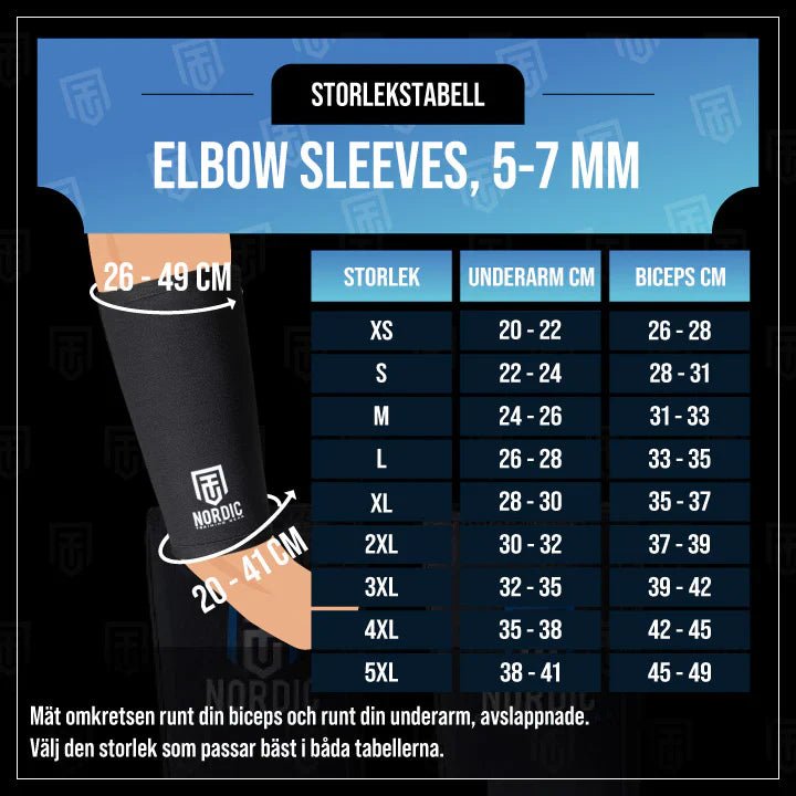 Elbow Sleeves, 5 - 7 mm (Armbågsskydd) - TRÄNING & PERFORMANCE BUTIKEN
