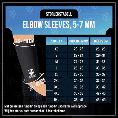 Elbow Sleeves, 5 - 7 mm (Armbågsskydd) - TRÄNING & PERFORMANCE BUTIKEN