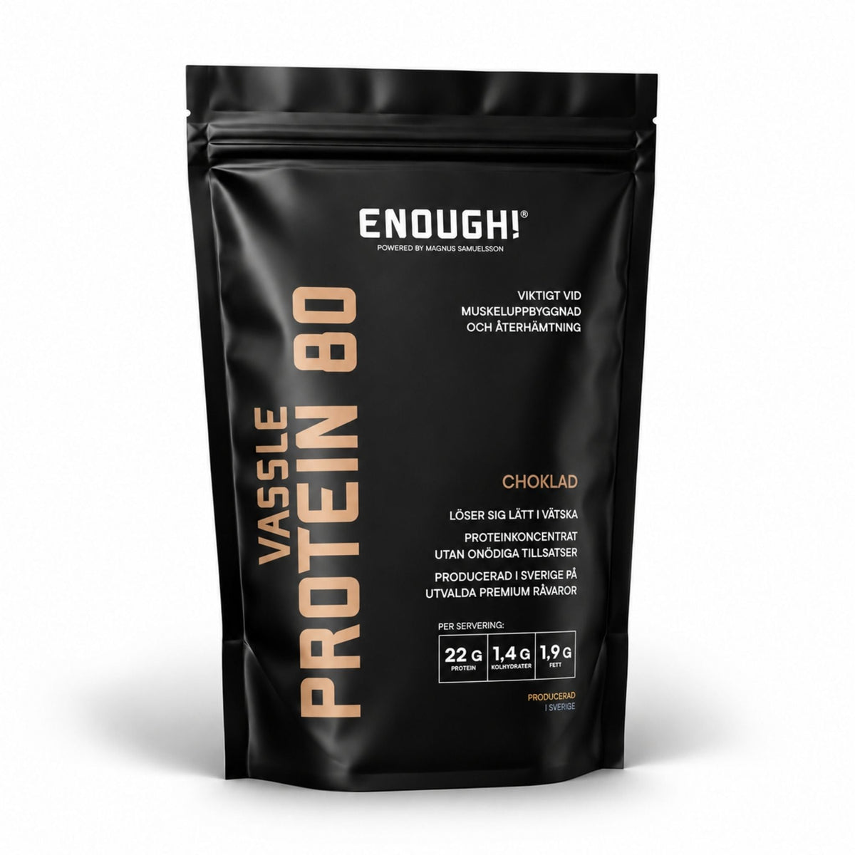 Enough Proteinkoncentrat 80 Choklad 1 kg - TRÄNING & PERFORMANCE BUTIKEN