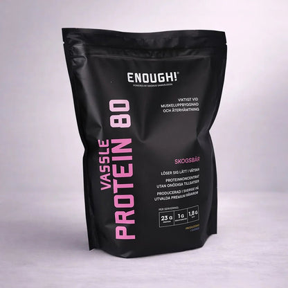Enough Proteinkoncentrat 80 Skogsbär 1 kg - TRÄNING & PERFORMANCE BUTIKEN