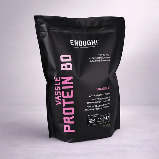 Enough Proteinkoncentrat 80 Skogsbär 1 kg - TRÄNING & PERFORMANCE BUTIKEN