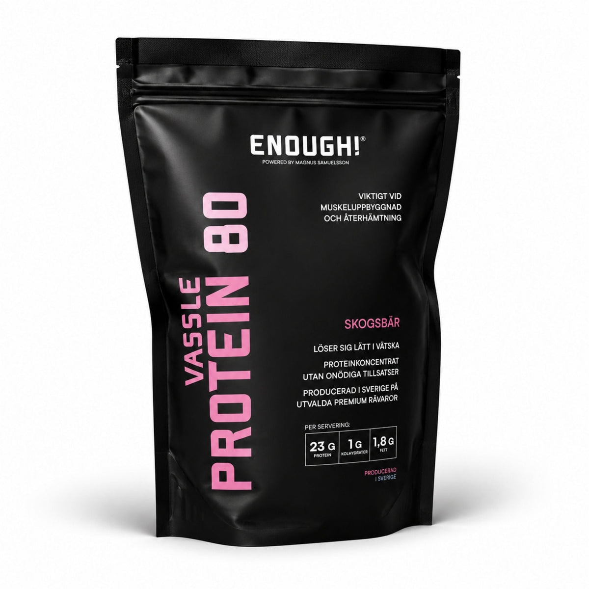 Enough Proteinkoncentrat 80 Skogsbär 1 kg - TRÄNING & PERFORMANCE BUTIKEN
