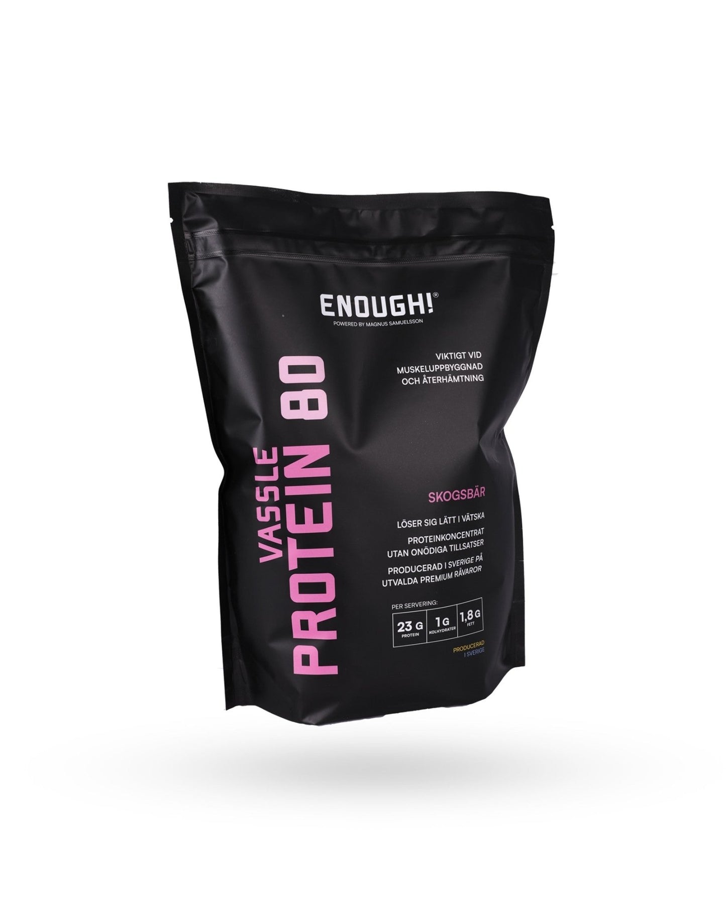 Enough Proteinkoncentrat 80 Skogsbär 1 kg - TRÄNING & PERFORMANCE BUTIKEN