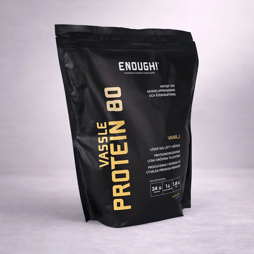 Enough Proteinkoncentrat 80 Vanilj 1 kg - TRÄNING & PERFORMANCE BUTIKEN