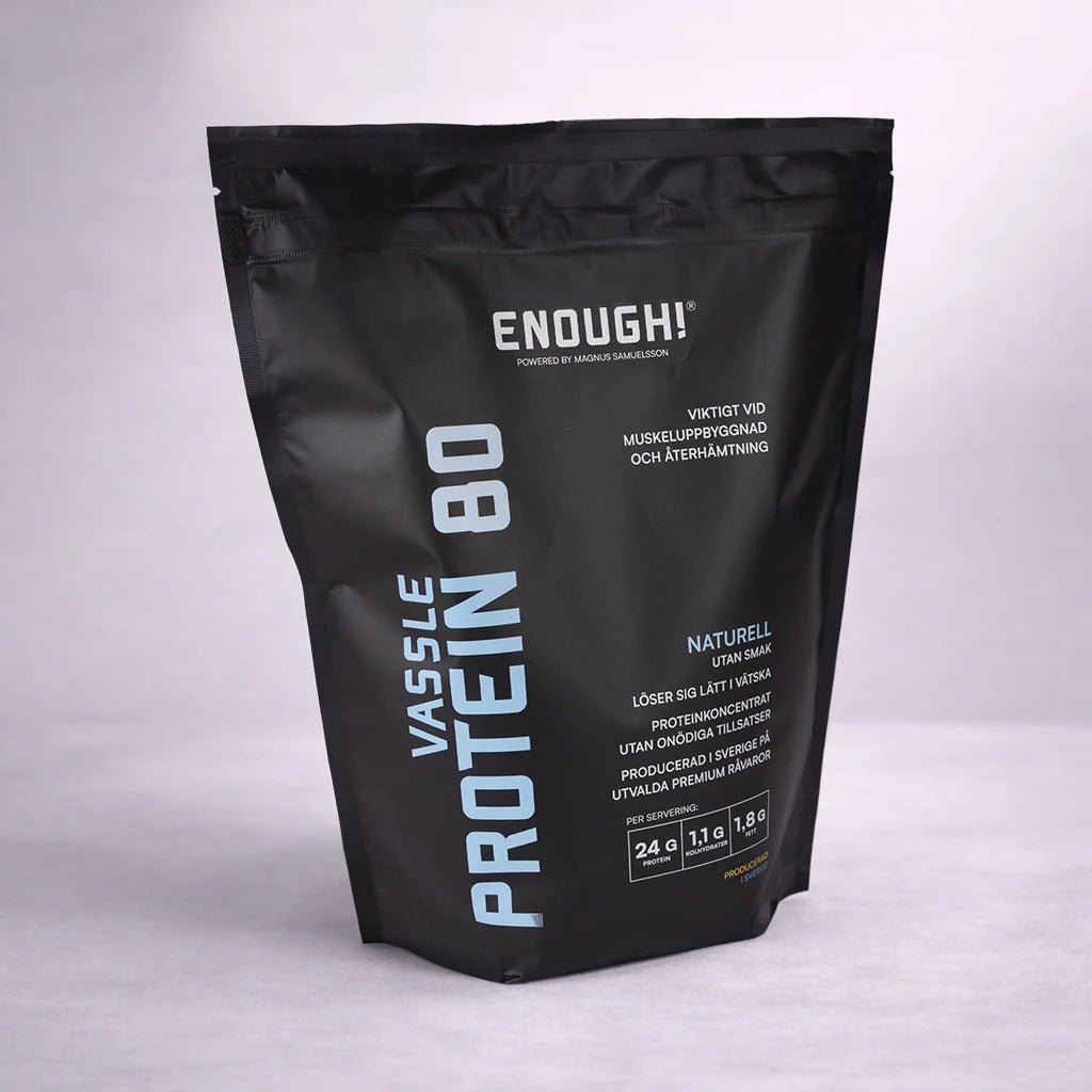 Enough Proteinkoncentrat Naturell 80 1 kg - TRÄNING & PERFORMANCE BUTIKEN