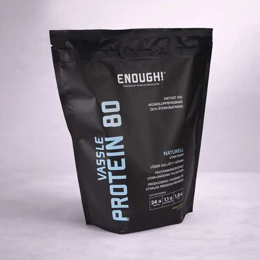 Enough Proteinkoncentrat Naturell 80 1 kg - TRÄNING & PERFORMANCE BUTIKEN