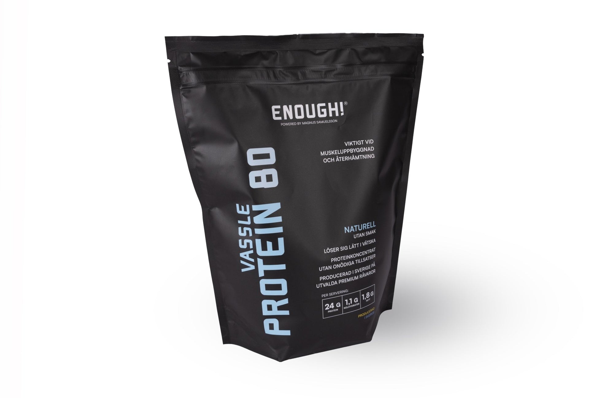 Enough Proteinkoncentrat Naturell 80 1 kg - TRÄNING & PERFORMANCE BUTIKEN
