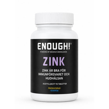 Enough Zink 25 mg 90 st - TRÄNING & PERFORMANCE BUTIKEN
