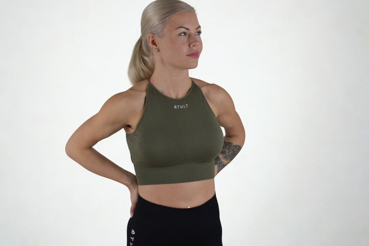 Gaia sport-BH med hög hals & crop top - TRÄNING & PERFORMANCE BUTIKEN