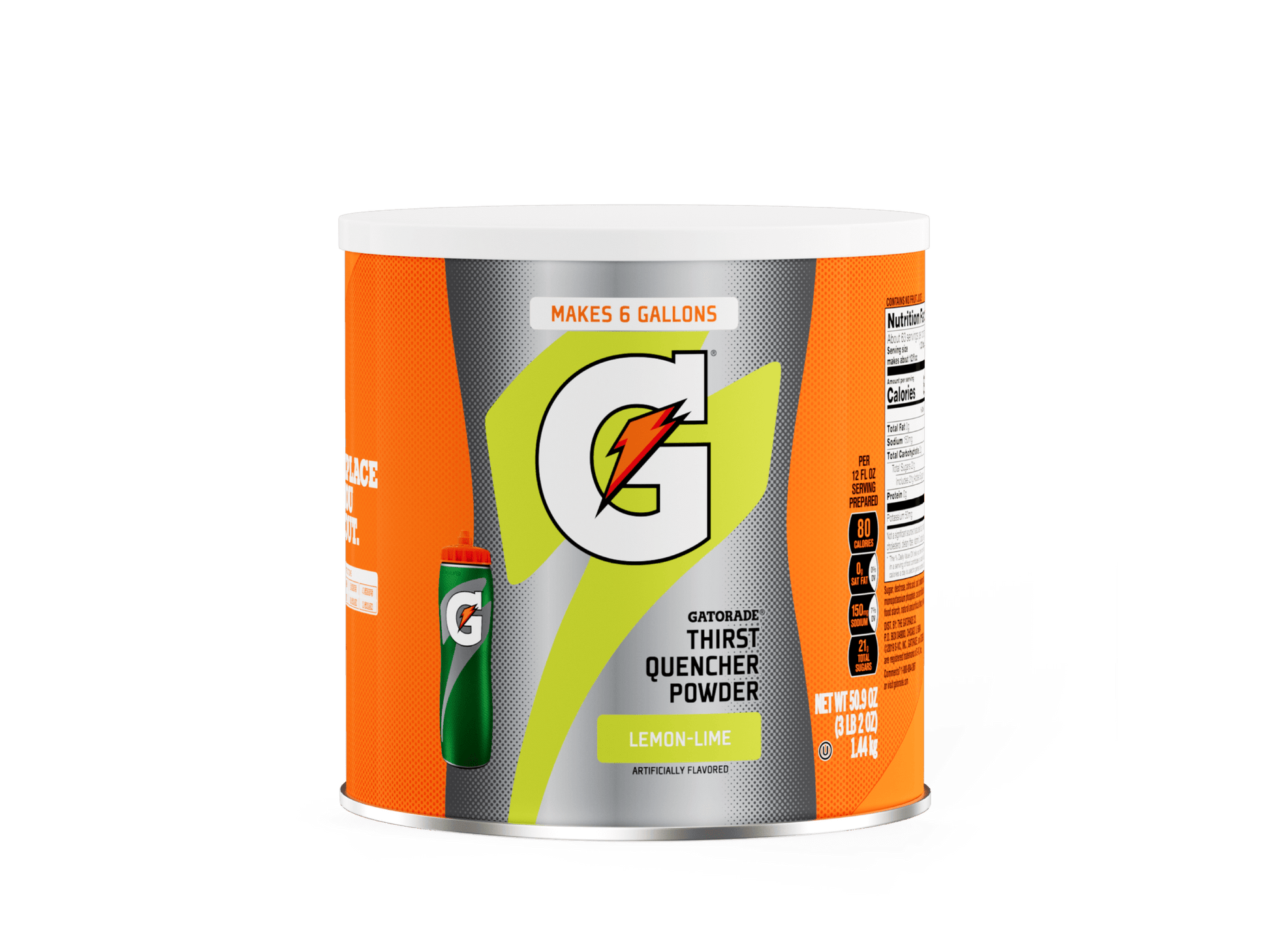 Gatorade Thirst Quencher Powder, Citron Lime (1.44 kg, ger ca ~23 liter) - TRÄNING & PERFORMANCE BUTIKEN