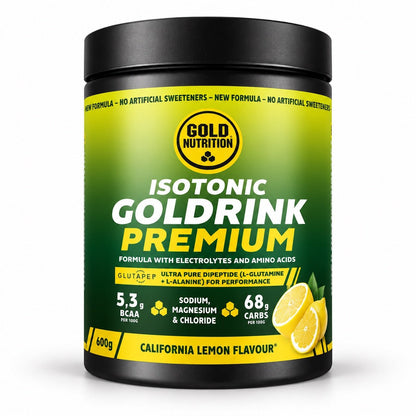 GOLD DRINK PREMIUM 600G - Utmärkt vätskeersättning för långvarig träning - TRÄNING & PERFORMANCE BUTIKEN