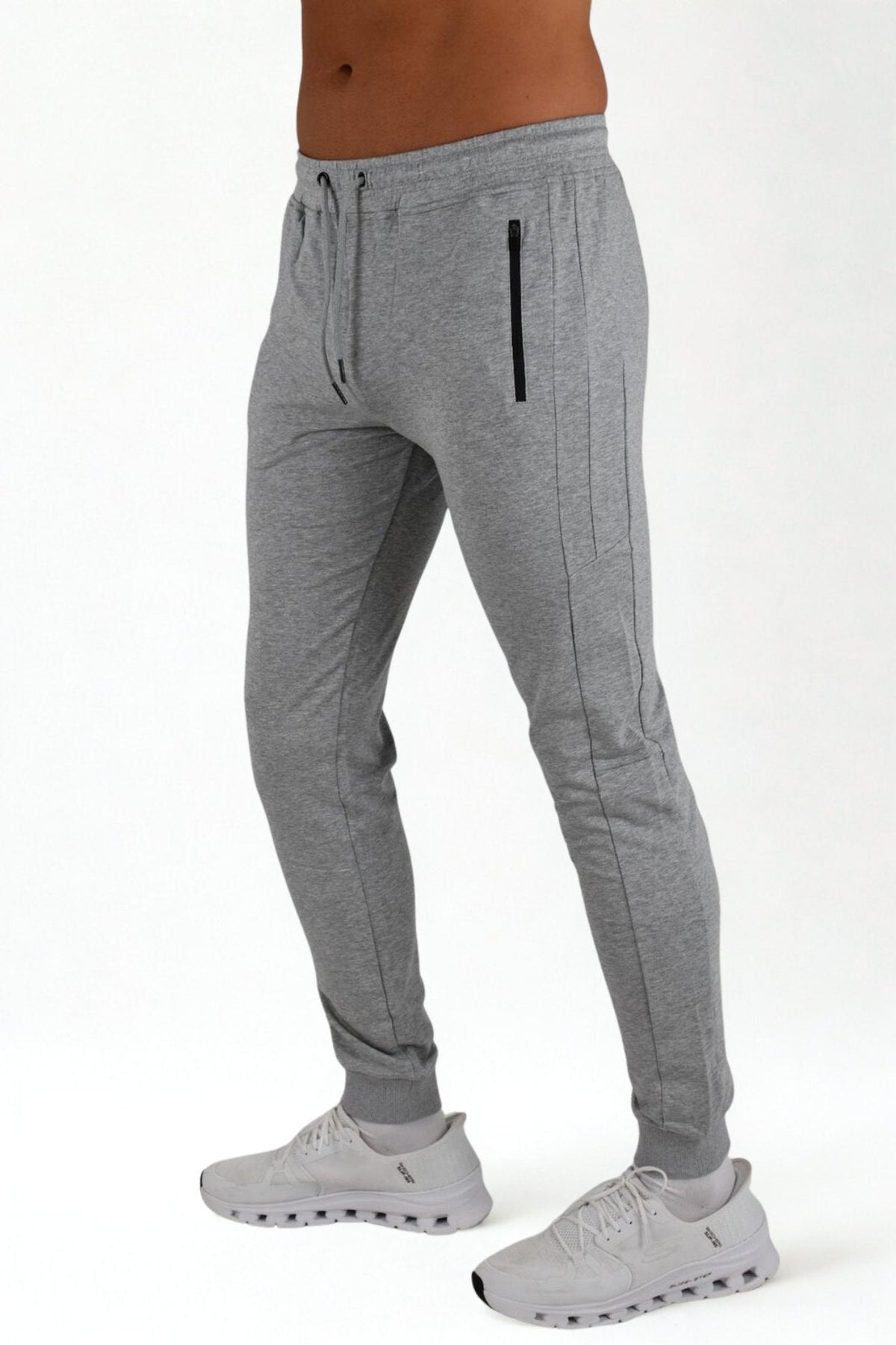 Herr slim fit sweatpants | Zagreus joggers med vadlogga - TRÄNING & PERFORMANCE BUTIKEN