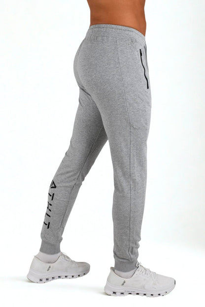 Herr slim fit sweatpants | Zagreus joggers med vadlogga - TRÄNING & PERFORMANCE BUTIKEN