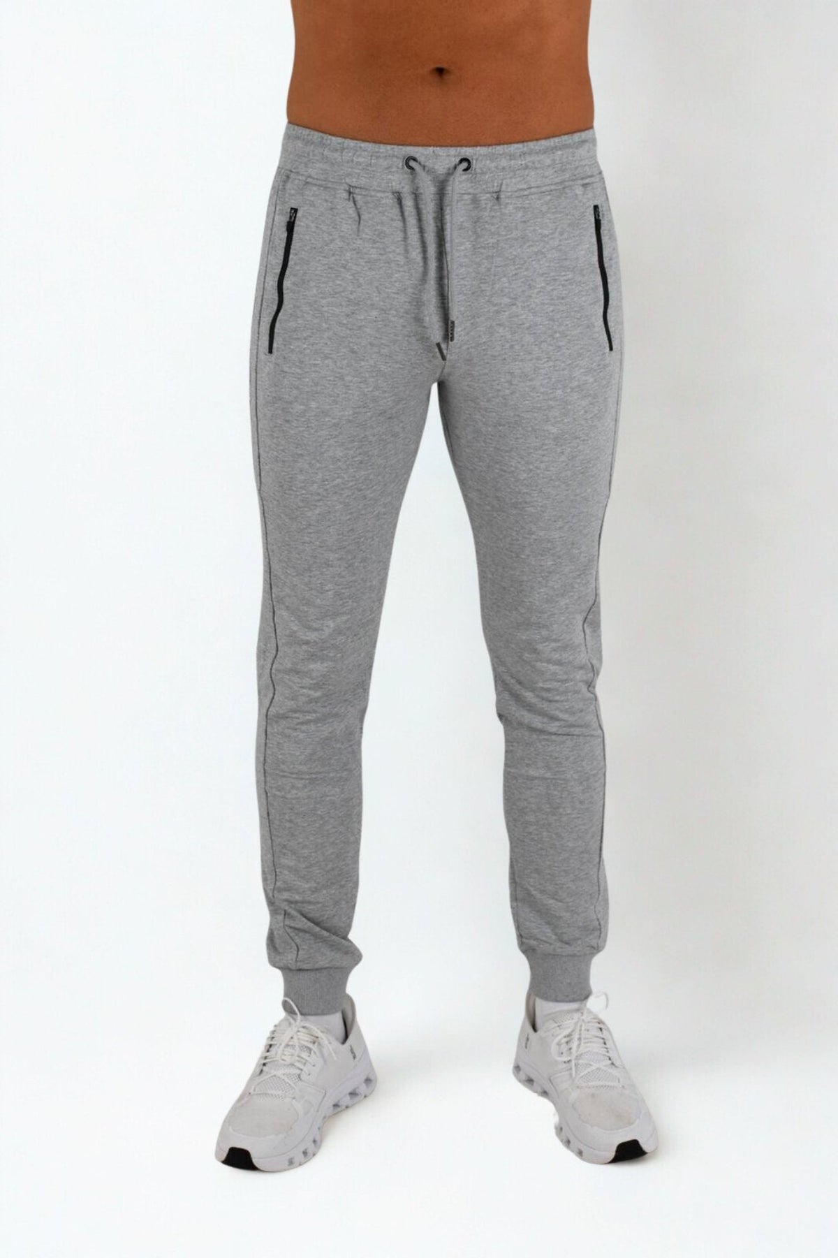 Herr slim fit sweatpants | Zagreus joggers med vadlogga - TRÄNING & PERFORMANCE BUTIKEN
