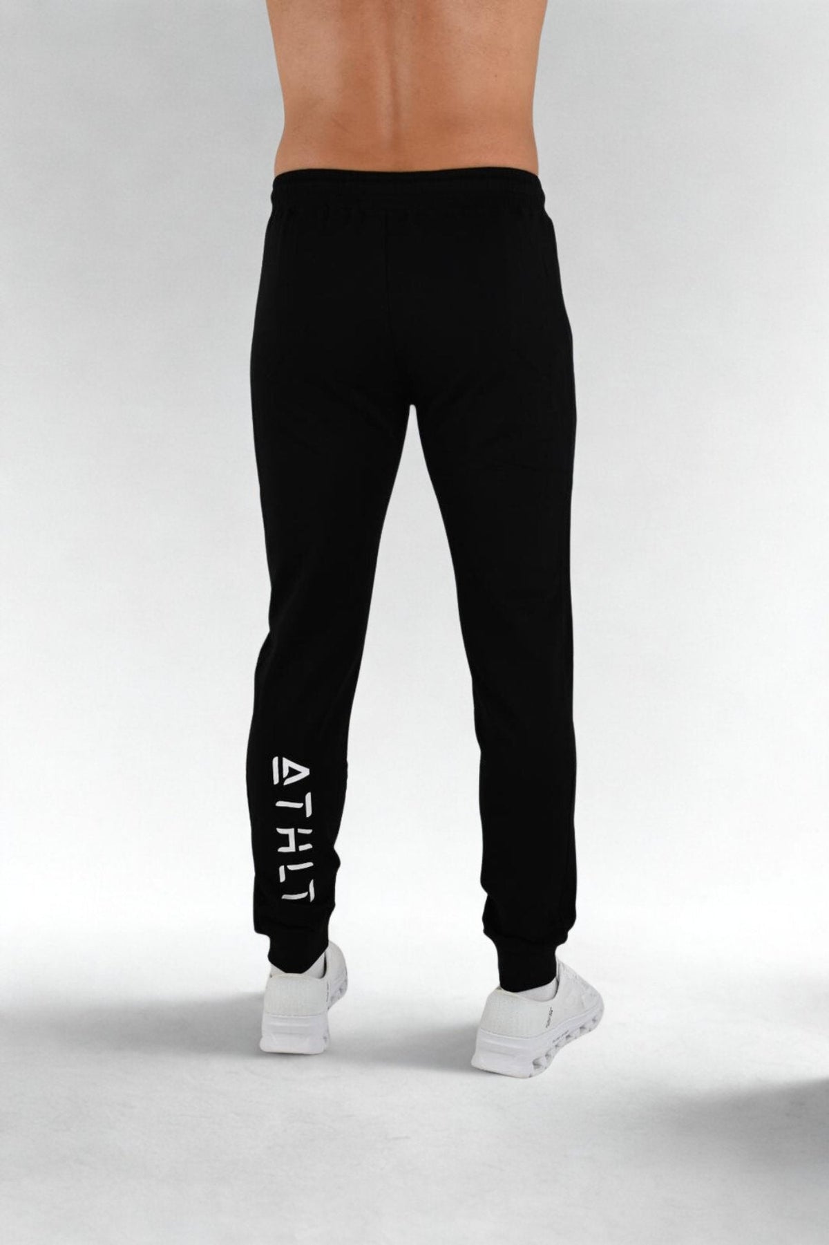 Herr slim fit sweatpants | Zagreus joggers med vadlogga - TRÄNING & PERFORMANCE BUTIKEN