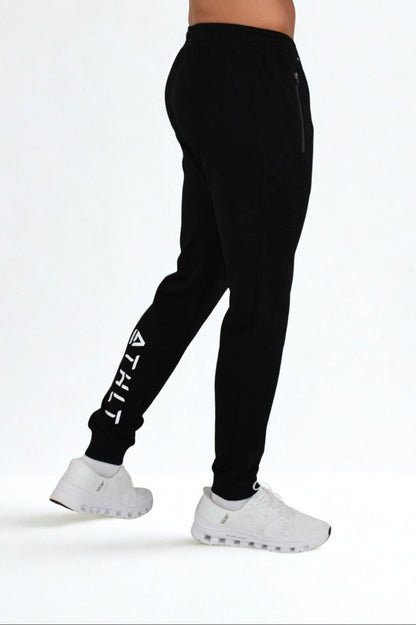 Herr slim fit sweatpants | Zagreus joggers med vadlogga - TRÄNING & PERFORMANCE BUTIKEN