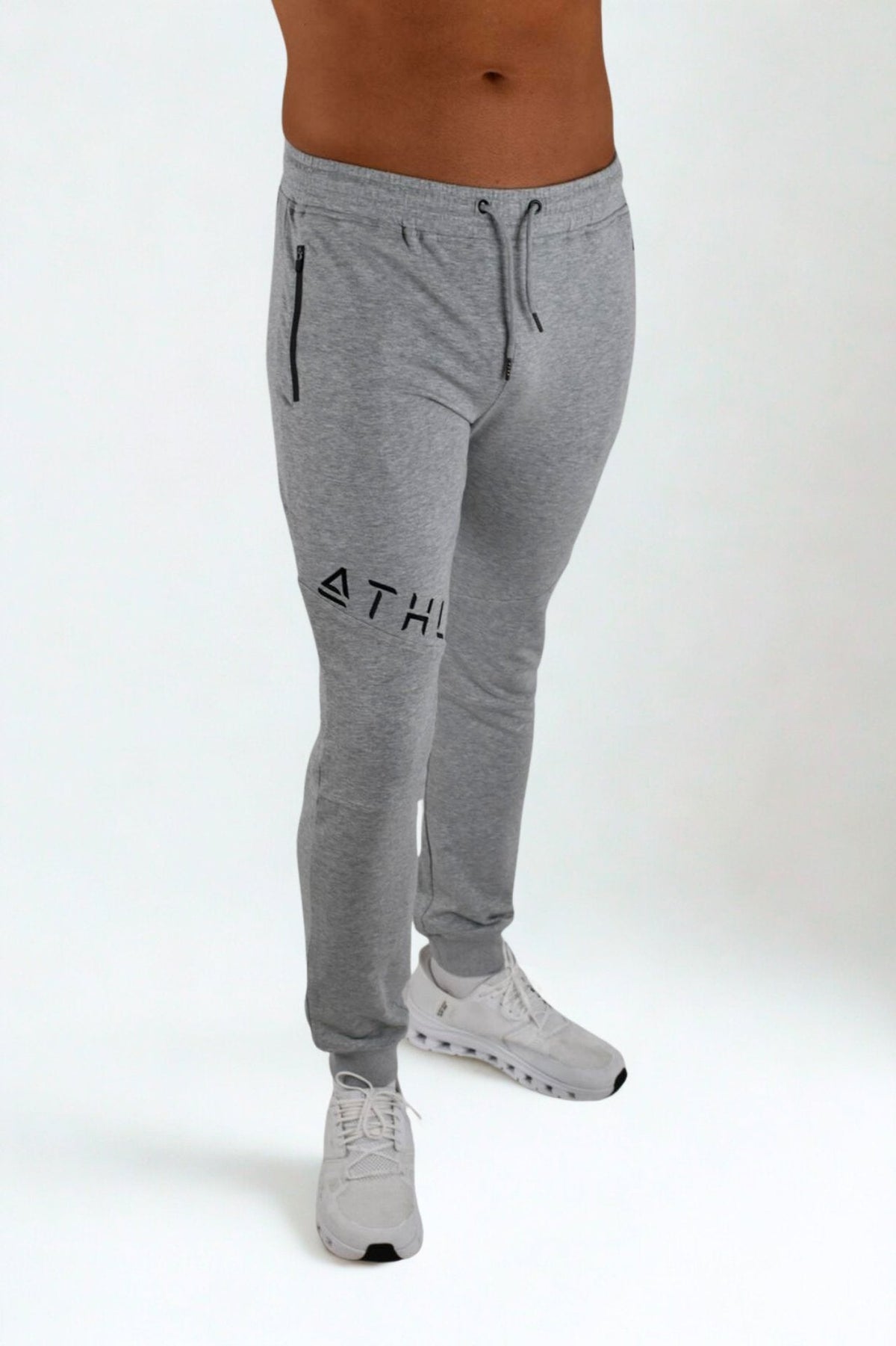 Herr slim fit sweatpants | Zeus joggers med lårlogga - TRÄNING & PERFORMANCE BUTIKEN