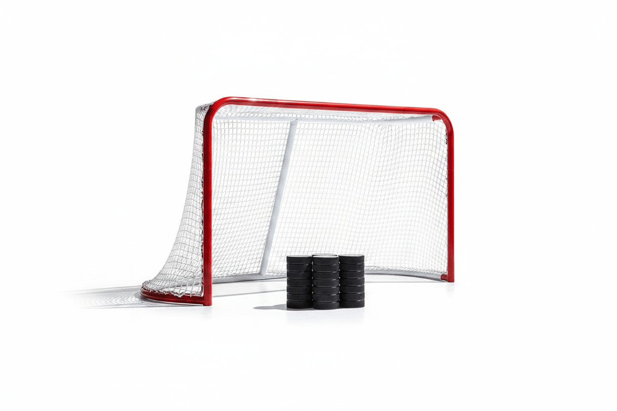 Köp ett fullstort hockeymål & få 10-pack träningspuckar för endast 100 kr - TRÄNING & PERFORMANCE BUTIKEN