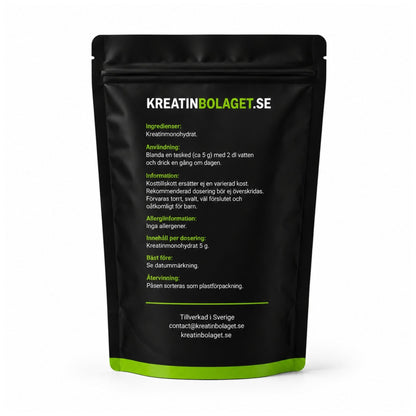 Kreatin Monohydrat 500 g - TRÄNING & PERFORMANCE BUTIKEN