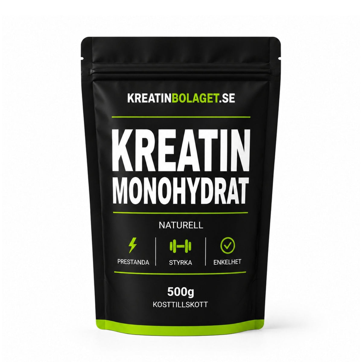 Kreatin Monohydrat 500 g - TRÄNING & PERFORMANCE BUTIKEN