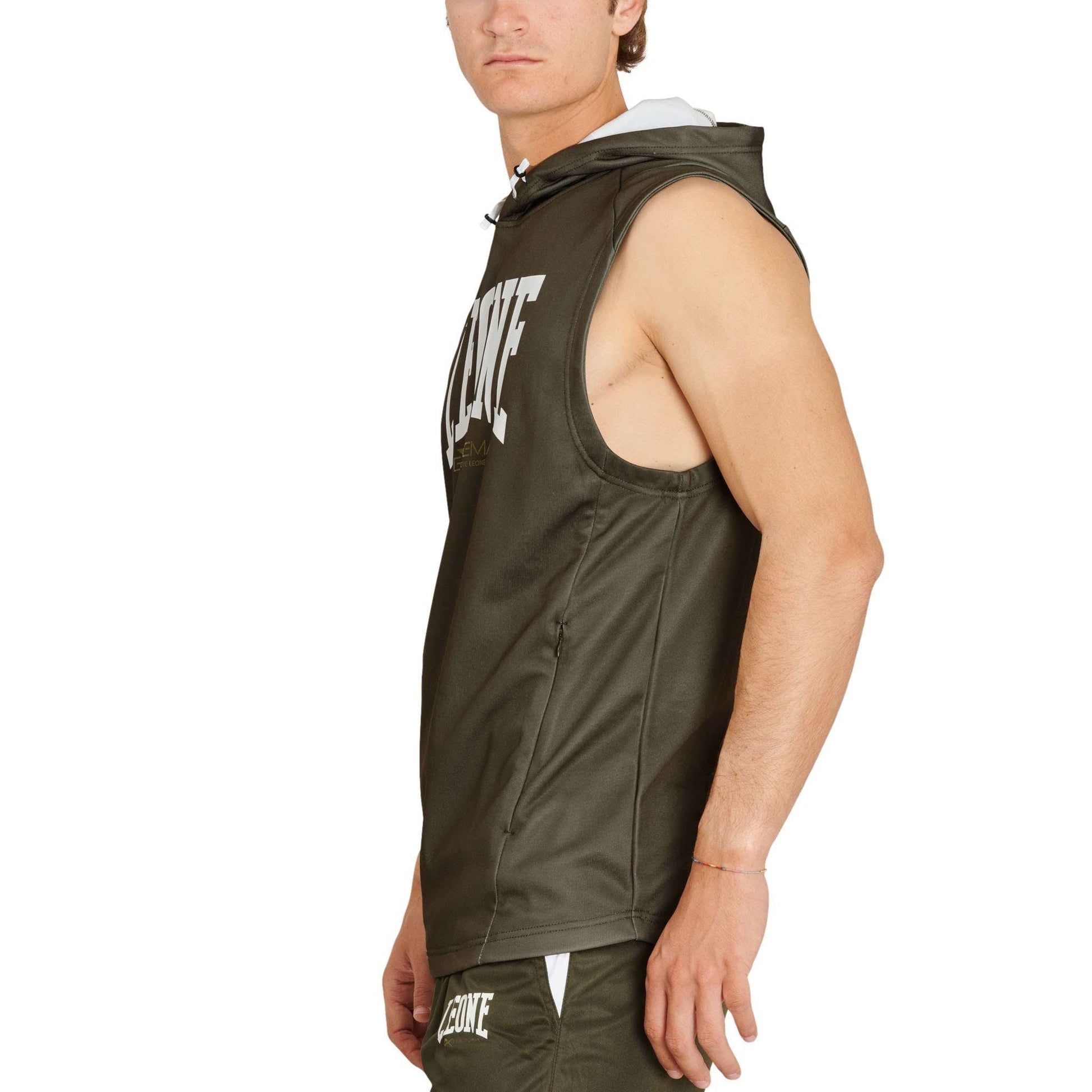 Leone 1947 Ärmlös Hoodie ABX110 - TRÄNING & PERFORMANCE BUTIKEN