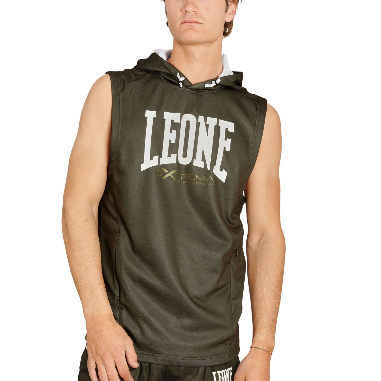 Leone 1947 Ärmlös Hoodie ABX110 - TRÄNING & PERFORMANCE BUTIKEN